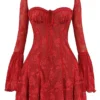 Analissa Scarlet Lace Korsetter Kjoler