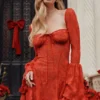 Analissa Scarlet Lace Korsetter Kjoler
