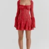 Analissa Scarlet Lace Korsetter Kjoler