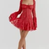 Analissa Scarlet Lace Korsetter Kjoler