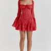 Analissa Scarlet Lace Korsetter Kjoler