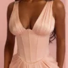 Angeline Blush Satin Korsetter Maxi Kjoler – Begrenset utgave
