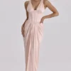 Angeline Blush Satin Korsetter Maxi Kjoler – Begrenset utgave
