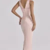 Angeline Blush Satin Korsetter Maxi Kjoler – Begrenset utgave