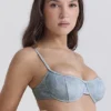 Antibes Blue Paisley bikinitopper med bøyle
