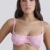 Antibes rosa paisley-bikini-topper med bøyle