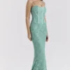 Antonina Jade Lace Korsetter Maxi Kjoler