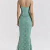 Antonina Jade Lace Korsetter Maxi Kjoler