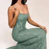 Antonina Jade Lace Korsetter Maxi Kjoler