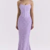 Antonina Orchid Lace Korsetter Maxi Kjoler