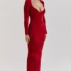 Aria Scarlet Chenille Sweetheart-kjol
