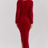 Aria Scarlet Chenille Sweetheart-kjol