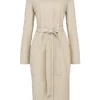 Ariel beige vegansk skinn-kåpe