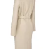 Ariel beige vegansk skinn-kåpe