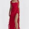 Ariela Cherry Ruffle Maxi-kjoler