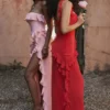 Ariela Cherry Ruffle Maxi-kjoler