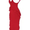 Ariela Cherry Ruffle Maxi-kjoler