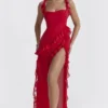 Ariela Cherry Ruffle Maxi-kjoler