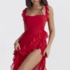 Ariela Cherry Ruffle Maxi-kjoler