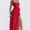 Ariela Cherry Ruffle Maxi-kjoler