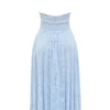Arietta Bluebell blomsterjacquard halterneck midikjole