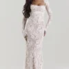 Artemis Vintage kremfarget maxi-kjol