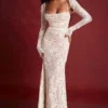 Artemis Vintage kremfarget maxi-kjol