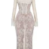 Artemis Vintage kremfarget maxi-kjol