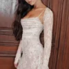Artemis Vintage kremfarget maxi-kjol