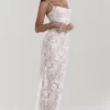 Artemis Vintage kremfarget maxi-kjol