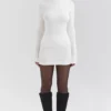 Asher Ivory Cashmere Mini Skjørt