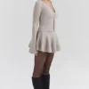 Aster Biscuit langermet cardigan i ull og kashmir