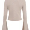 Aster Biscuit langermet cardigan i ull og kashmir
