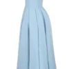 Audrey Tuscan Blue Strapless Midi Sommerkjoler