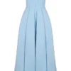 Audrey Tuscan Blue Strapless Midi Sommerkjoler