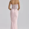 Ayana rosa blonder + sateng maxi korsetter-kjoler
