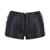 Azora svarte veganske mikro-minishorts