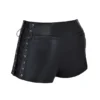 Azora svarte veganske mikro-minishorts