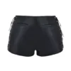 Azora svarte veganske mikro-minishorts