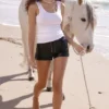 Azora svarte veganske mikro-minishorts