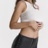 Azora svarte veganske mikro-minishorts