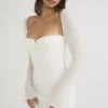 Babydoll Ivory Chiffon Halter Mini Kjoler