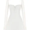 Babydoll Ivory Chiffon Halter Mini Kjoler