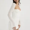 Babydoll Ivory Chiffon Halter Mini Kjoler