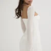Babydoll Ivory Chiffon Halter Mini Kjoler