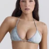 Bali Blue Paisley Triangle Bikinier Topper