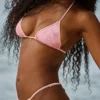 Bali rosa paisley-triangel-Bikinier-Topper