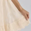Bambi Ivory Satin + Broderie Anglaise Lace Regency Babydoll Mini Kjoler