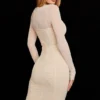 Beatrice beige korsetter-midikjol