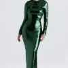 Belle Pine Green Sequin Maxi Kjoler
